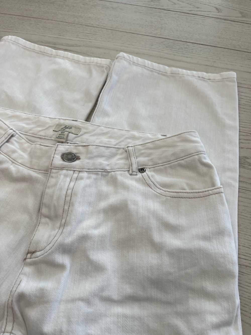 J. Jill Off White Women's Straight-Leg Jeans - Picture 2 of 7